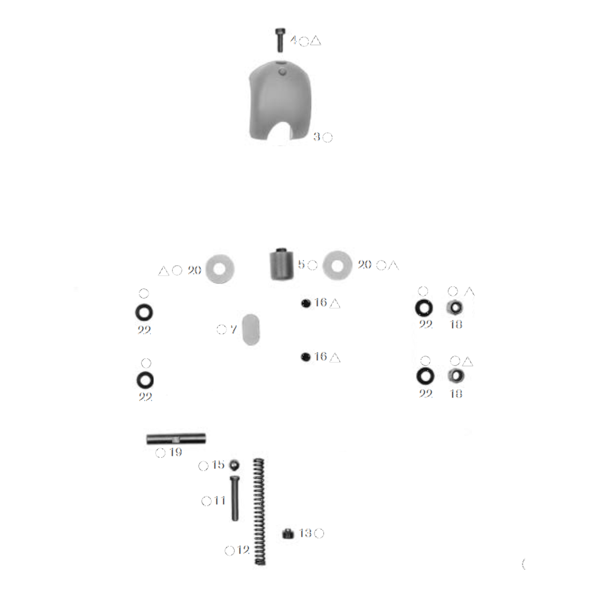 Spare parts-pack for 3R36 and 3R20